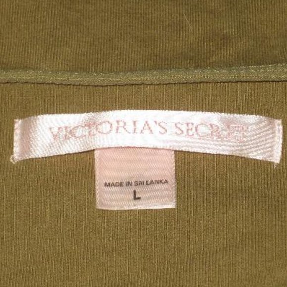 Womens VICTORIA'S SECRET FLIRT Olive Green Pink w/ Bra Tank Camisole TOP - Picture 3 of 3